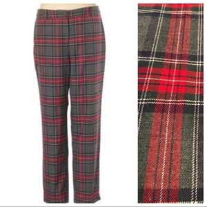 Talbots Bonfire Tartan Plaid Wool Blend Pants